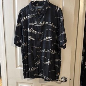 Reyn Spooner Black and White Casual Button Down Shirt